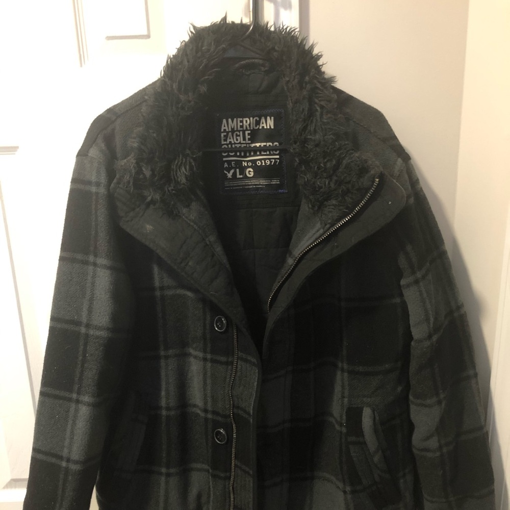 Men’s Large Plaid Winter Jacket